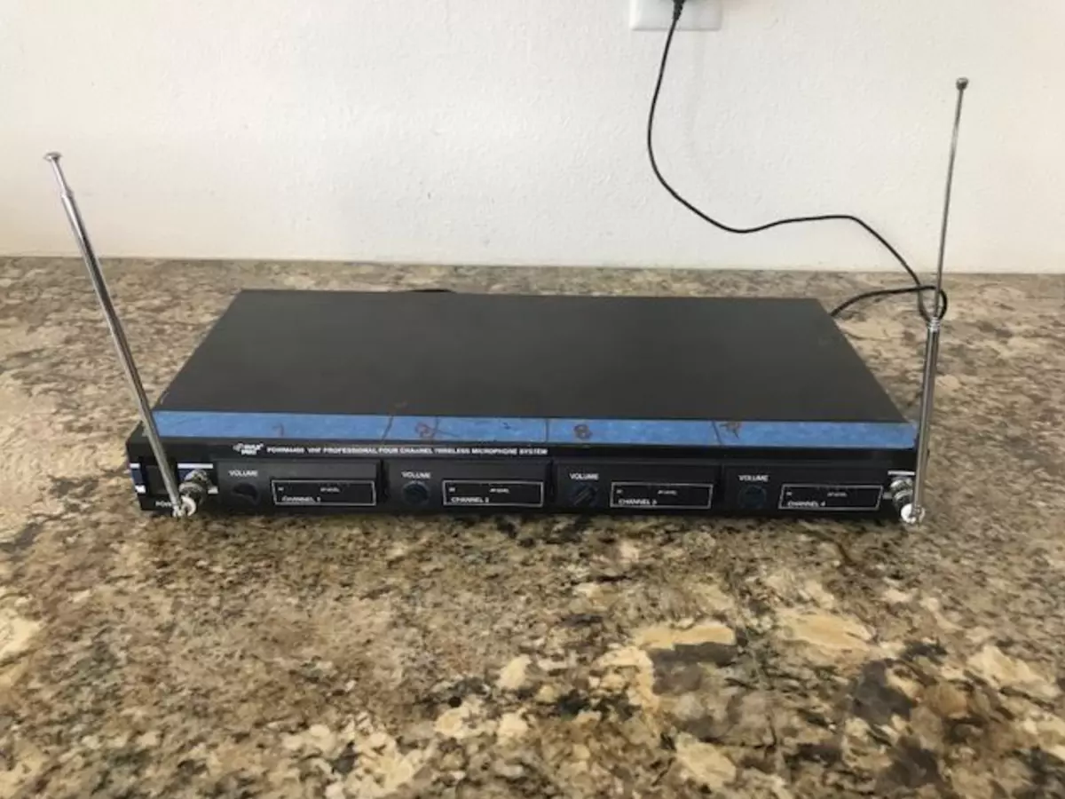 Pyle Pro PDWM4400 4 Microphone VHF Wireless Lavalier System eBay