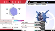 Pokemon Sword and Shield 6iv Shiny Cloyster - FAST DELIVERY!