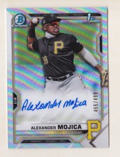 2021 Bowman Chrome Alexander Mojica /499 Auto Rookie REFRACTOR Prospect Pirates