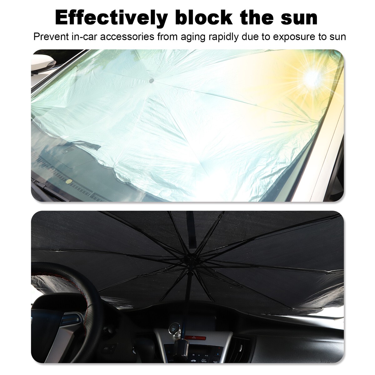 Car Windhield Un Hade Umbrella Car Hade Front Windhield Cover Un - Foto 6