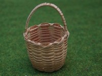 Large Shopping Basket, Wicker Doll House Miniature Large Shopping Basket, Wicker Doll House Miniature