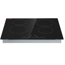 Built in Electric Stove Top 23.2 x 20.5in 4 Burners, 240V Glass Radiant Cooktop