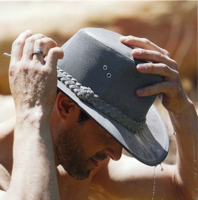 Dorfman 948OS Men Hat Mesh Cooler Aussie Soaker Suede Crown 2-3//4/" Brim Tan L//XL