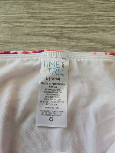 TIME & TRU Swim Bikini Bottom High Leg & Waist Multicolor Women's L (12-14) NWT - Picture 3 of 5