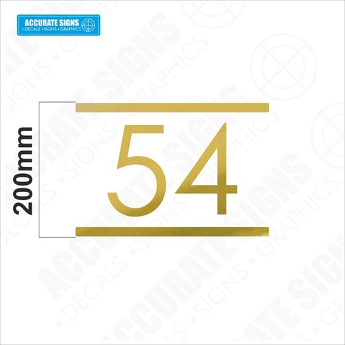 Pegatina personalizada dorada cromo número casa para calcomanía de ventilador ventana puerta (05) - Imagen 5 de 5