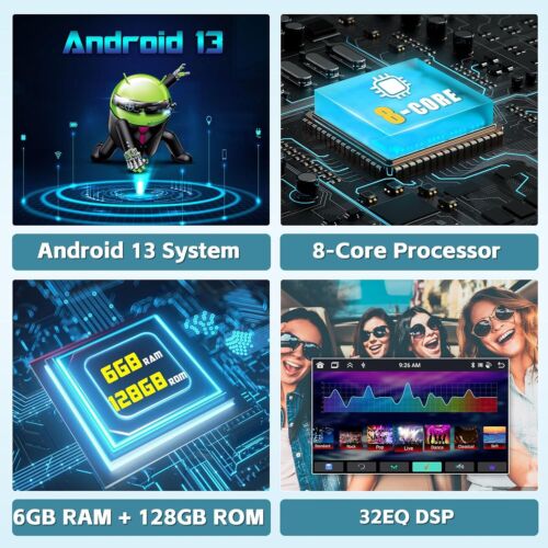 6+128GB Android 13 Autoradio Carplay BT WiFi GPS Navi für VW Tiguan 5N Golf Plus - Bild 7 von 17