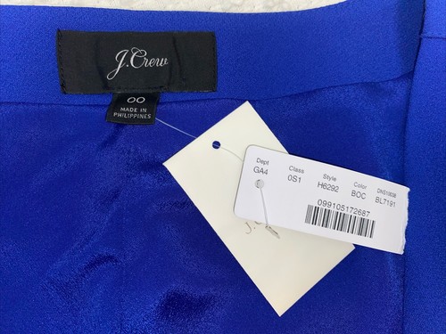 NEW! J. Crew Blue Wrap Dress In 365 Crepe Size 00 Business Formal Dress - Picture 5 of 6