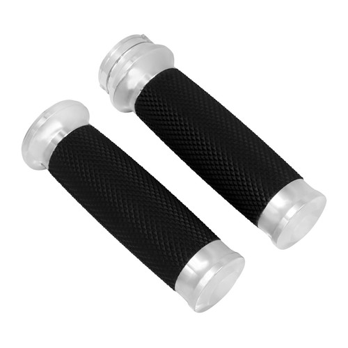 1" 25mm Chrome Handlebar Hand Grips Fit For Harley Sportster Dyna Softail Fatboy - Picture 16 of 21