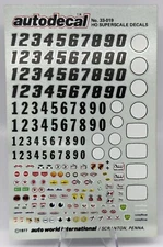 VTG ‘77 Autoworld Autocal HO Slot Car Waterslide Decal 💯 Original Clean - NOS