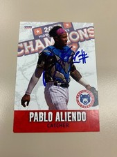 Pablo Aliendo Signed 2022 South Bend Cubs Championship Team Set Autograph Auto