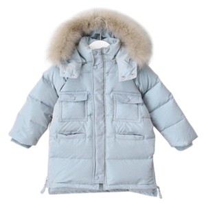 Winter Kids Boys Girls Duck Down Snowsuit Hooded Warm Quilted Puffer Coat Jacket