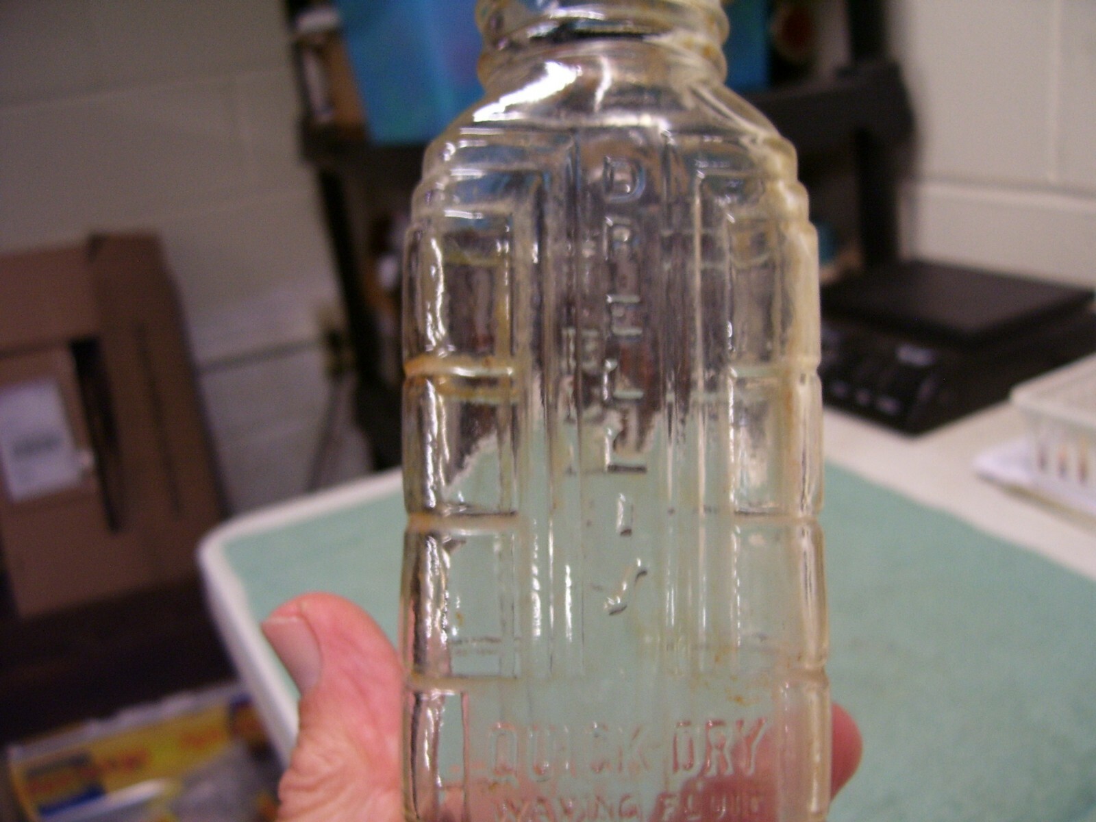 Vintage Glass Bottle DR ELLIS WAVE SET Special Quick Dry Waving Fluid for Hair