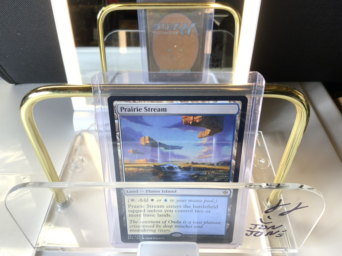 Prairie Stream 1x FOIL BFZ MTG Battle for Zendikar Rare MINT white blue land Prairie Stream 1x FOIL BFZ MTG Battle for Zendikar Rare MINT white blue land