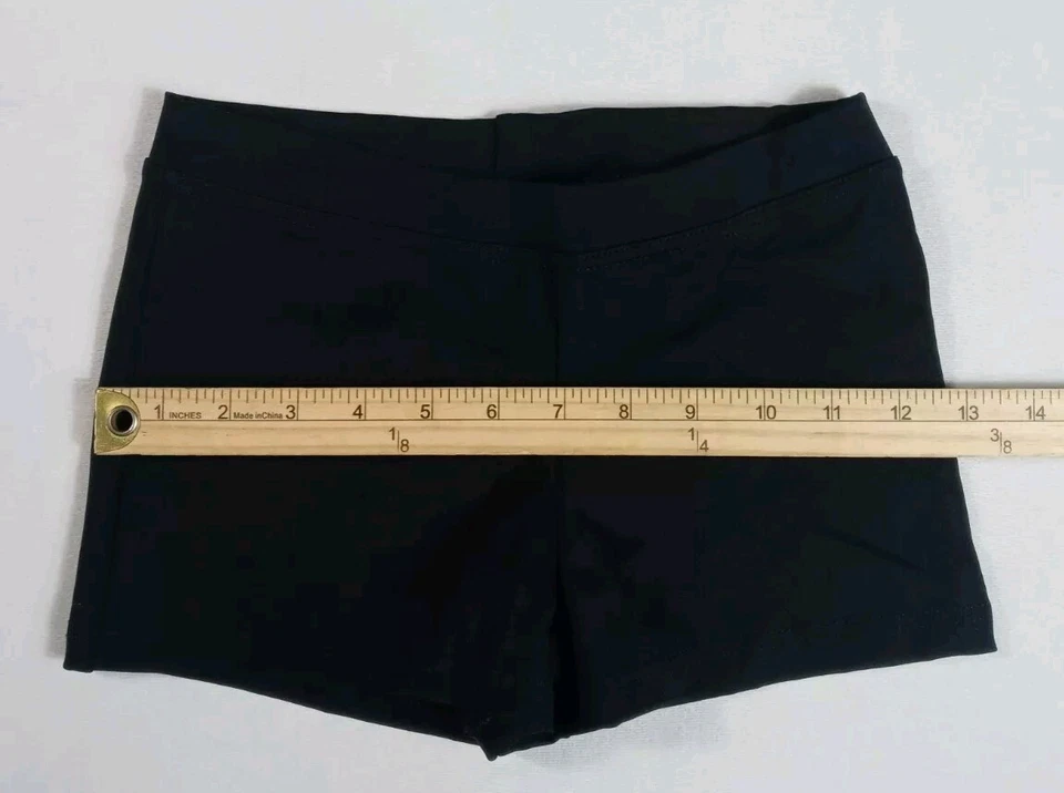 Pantalones Cortos Corte Capezio Tiro Bajo Unisex Niños Talla Grande Negros Foto 4 de 4