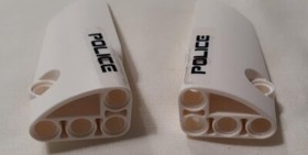 Lego 64683pb002 - Panel Fairing #3 (Side A) & #4 (Side B), 'POLICE' Stkr - 5974