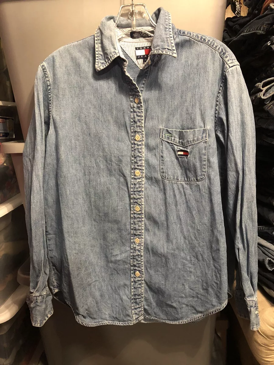 Tommy hilfiger best sale denim shirt womens