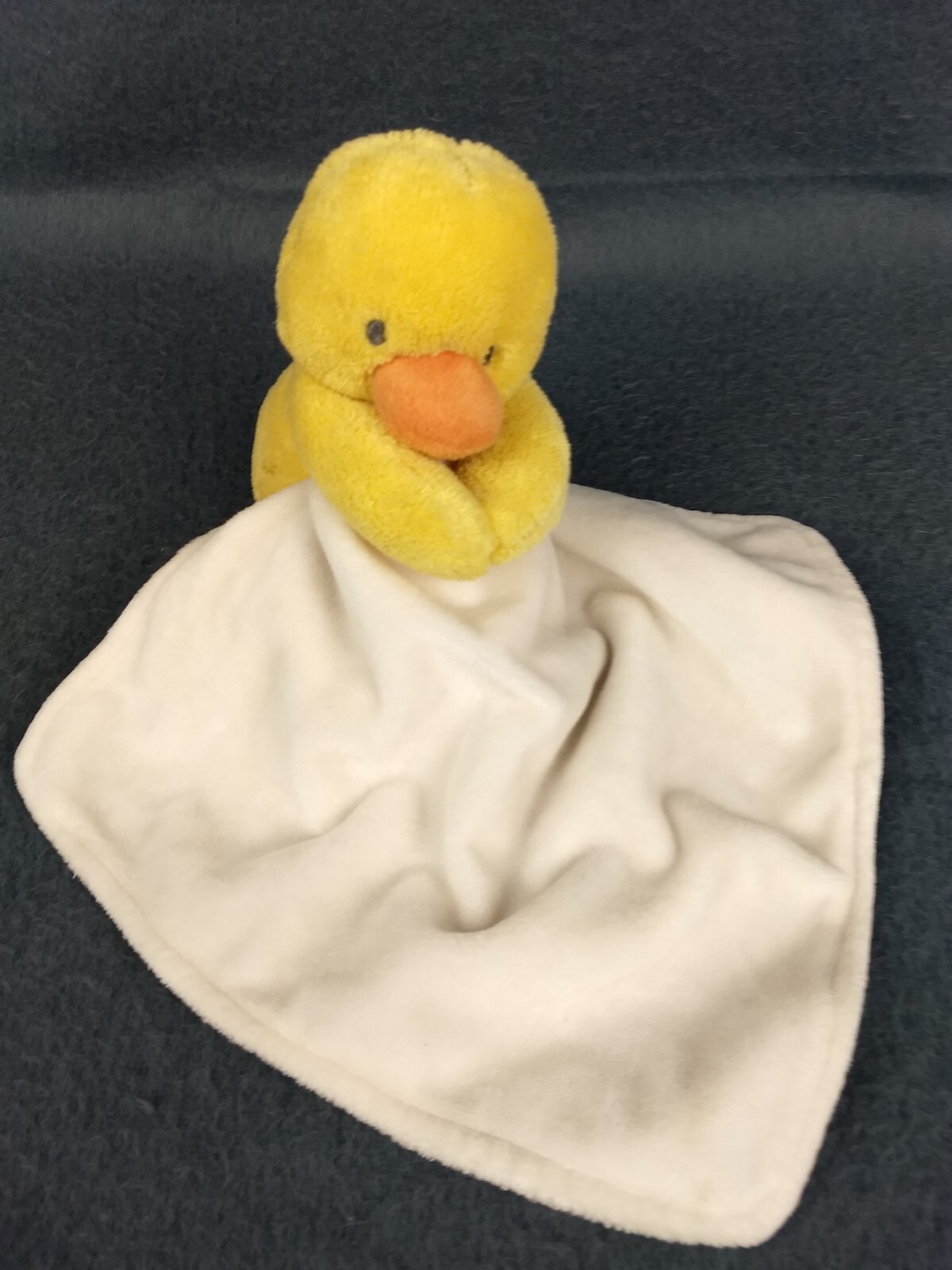 Carters Yellow Duck Chick Lovey Plush Baby Security Blanket Rattle