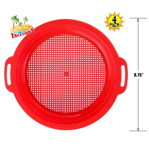 Sand Sifters Sieve for The Beach Sand Toys Red Blue Yellow & Green Complete G... - Picture 6 of 8