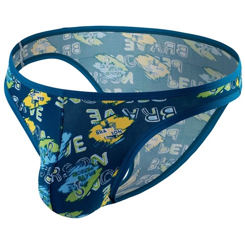 Men's Colorful Printed Briefs Underwear Sexy Breathable Bikini Underpants S-XL - Picture 5 of 72