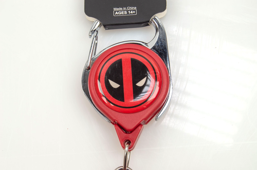 Marvel Logo Dead Pool Retractable Badge Holder Lanyard - Bioworld ID Card Holder - Picture 4 of 6