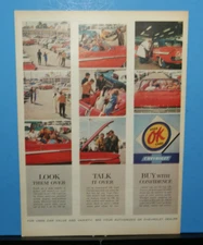 1962 Print Sales AD Advertisement Art Car Automobile GM OK Used Cars / Trucks