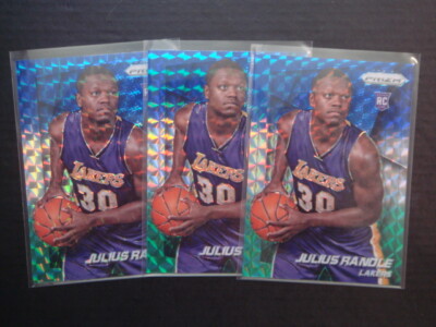 3) 2014-15 Panini Prizm Julius Randle RC Blue/White/Green