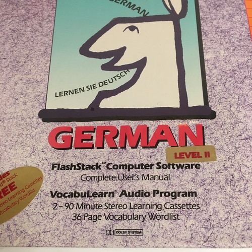 Vtg Vocabulearn CE German Level 2 NOS Computer Software Foreign Language Vocab - Picture 2 of 6