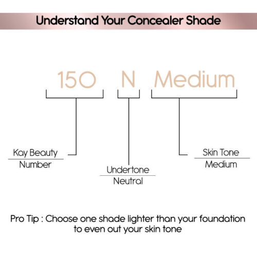 Kay beauty HD Liquid Concealer 150N Mittlere Schatten Für Gesicht Make-Up 3.8gm - Bild 3 von 8