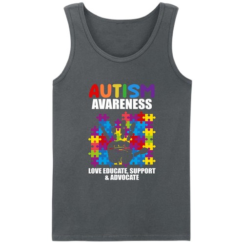 Gilet puzzle manuale consapevolezza autismo amore educare supporto avvocato regalo canotta top - Foto 4 di 6