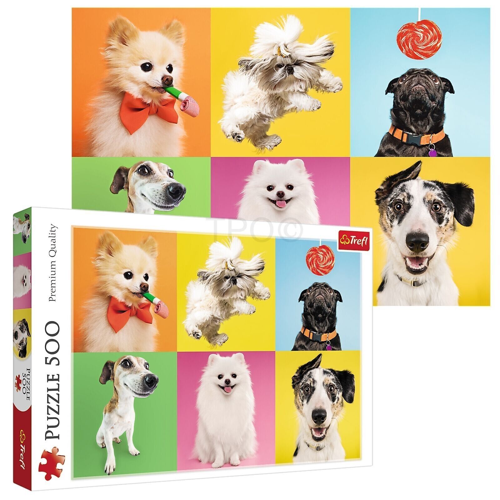 Trefl 500 Piece Kids Large Cute And Cuddly Dogs Happy Floor Jigsaw Puzzle NEW