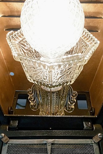 Antique 1920s Art Deco Victorian Cast Iron LARGE Table lamp Light Theater Gatsby - Picture 4 of 24