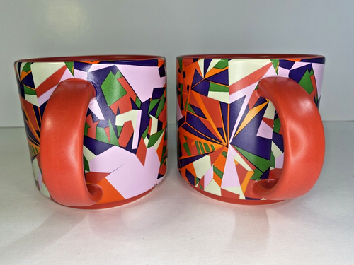 Teavana Starbucks 2016 Prism Geometric Abstract 12oz Mugs Tea Coffee Set Of 2 - Bild 4 von 8