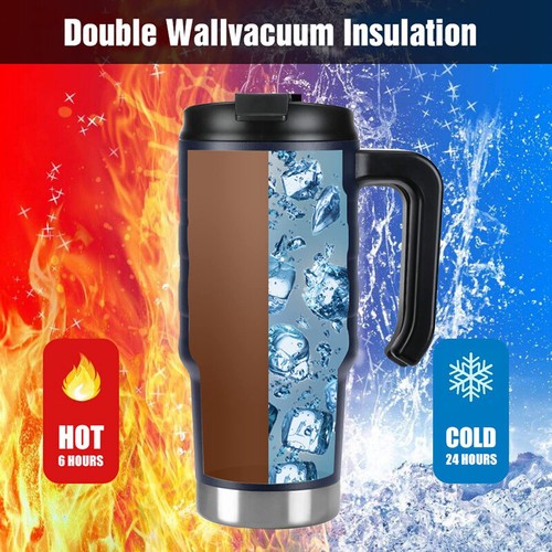 HAUSHOF 24 oz Travel Mug Steel Double Wall Vacuum Insulated Spill Proof Tumbler - Picture 4 of 11