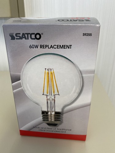 Satco Products S9255 6.5W G25 Clear LED Medium Base Bulb, 810 lm 4 Pack - Picture 3 of 6