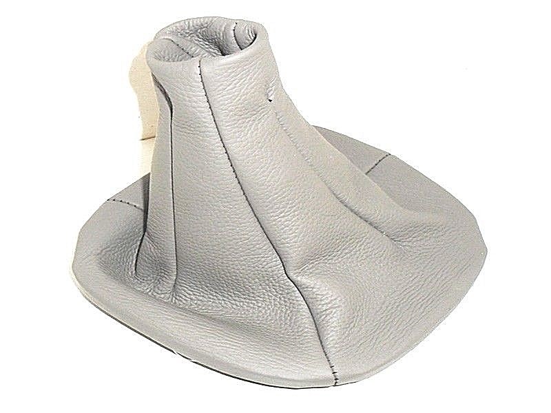 FIAT NUOVA PANDA 2003 2012 CUFFIA CAMBIO IN VERA PELLE GRIGIA - Foto 8