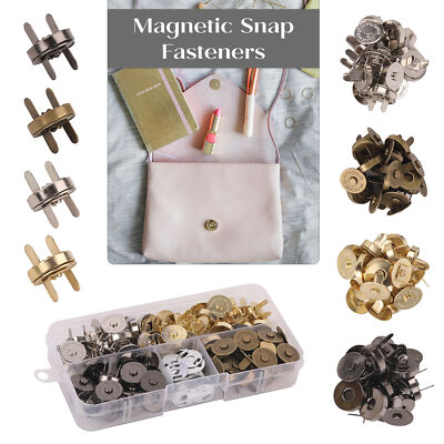 #ad Magnetic Snap Clasp Fasteners Buttons for Leather Craft Handbag Clothing 14mm $11.85