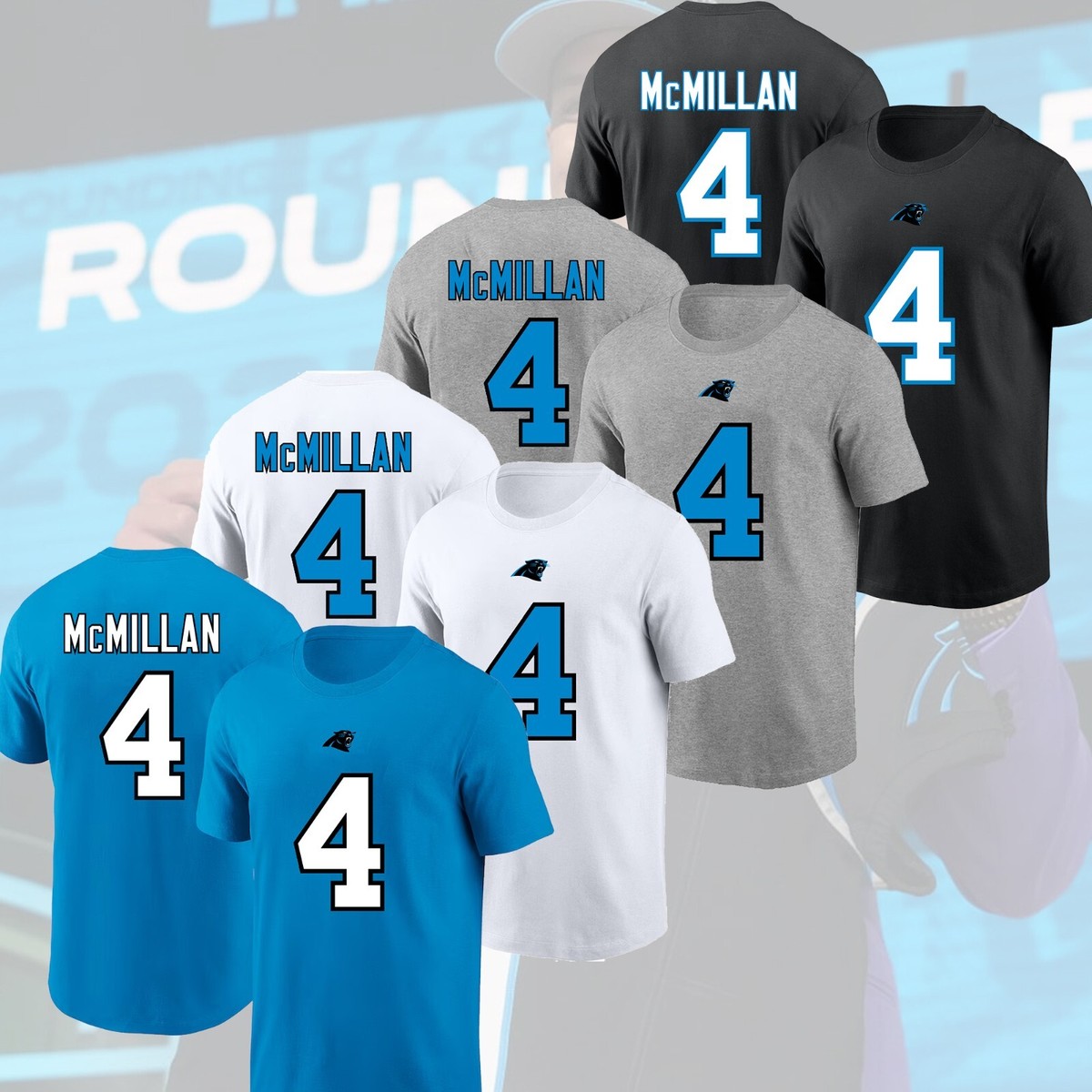 HOT !! Tetairoa McMillan #4 Carolina Panthers 2025 Player Name