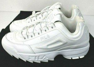 AUTHENTIC FILA Disruptor 2 White White 1FM00139 100 Men size 12 Excellent L NEW | eBay