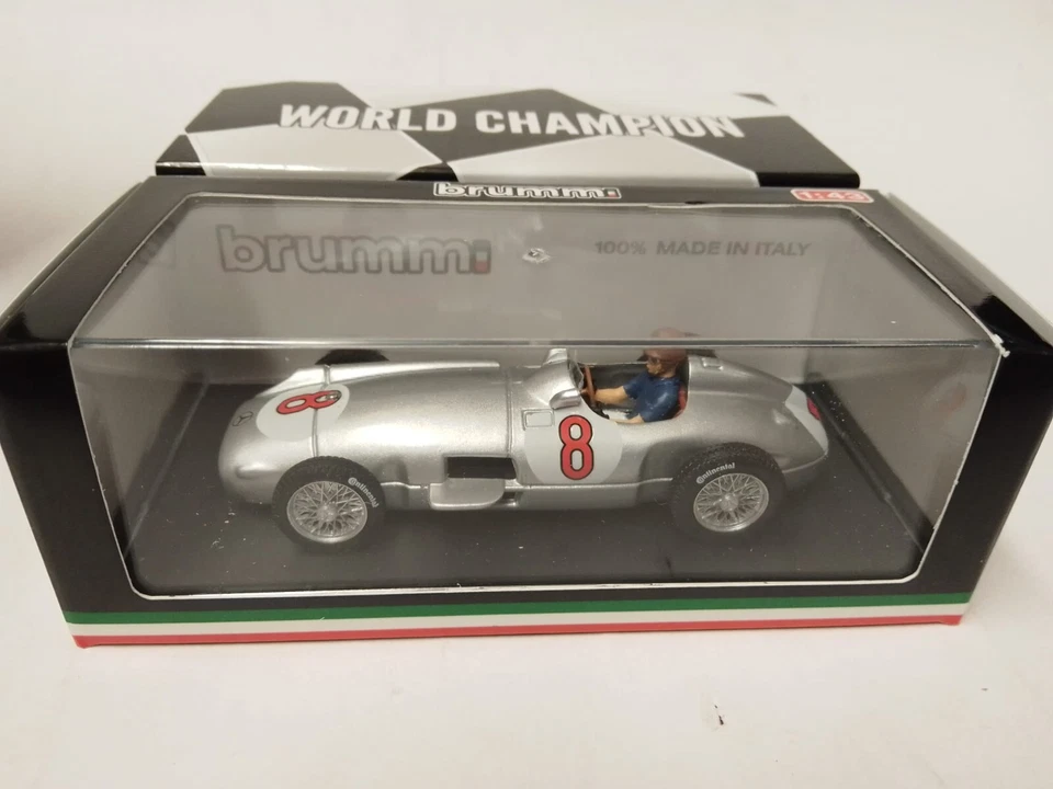 Brumm Mercedes W196 #8 J. M. Fangio World Champion 1955 GP Olanda 1/43 R072-CH - Immagine 2 di 3
