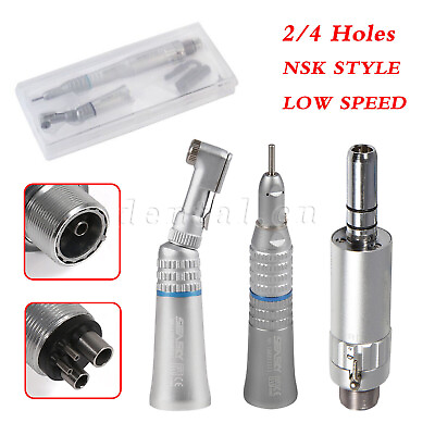 #ad NSK Style Dental Slow Low Speed Handpiece Straight Contra Angle Air Motor 2 4H Y $13.80