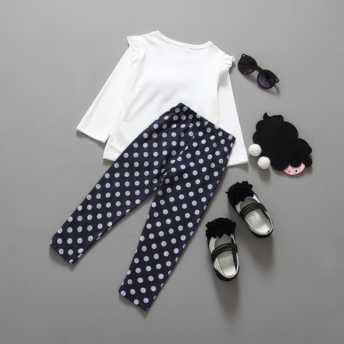NEW Baby Girl Minnie Mouse Long Sleeve Top T-shirt & Pant SET Size 1/2/3/4/5 - Picture 6 of 11