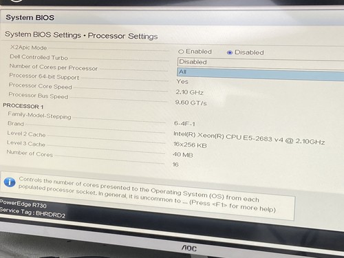 Dell PowerEdge R730 2x Intel Xeon E5-2683 v4 2.1GHz 384GB RAM NO HDD Good - Picture 3 of 8