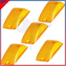 5x Amber Lens Cab Roof Marker Clearance Light Cover for Chevrolet GMC C3500