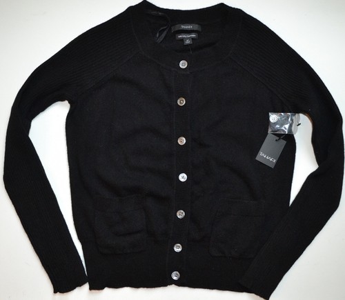 NWOT Tahari Crewneck 2-Ply Cashmere Cardigan - Picture 3 of 10