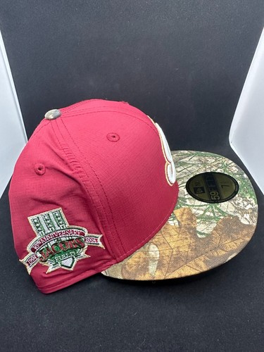 Cleveland Indians New Era Fitted Hat Cap Jacobs Field 7 1/2 Camo Nylon Guardians - Picture 2 of 4