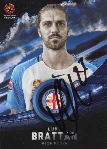 Signed 2016 2017 Melbourne City FC A-League Tap N Play Card - Luke Brattan - Picture 1 of 3