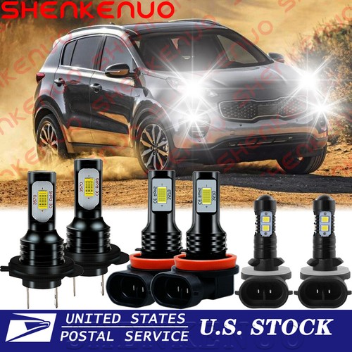 For Kia Sorento 2015-2019 6000K Combo LED Headlight High Low Beam Fog Light Bulb - 第 1/11 張圖片