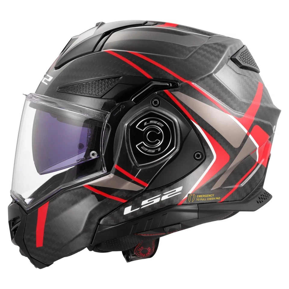 CASCO MOTO LS2 FF901 ADVANCE X FIBRA CARBONO MODULAR ABATIBLE FRONTAL CARA COMPLETA Foto 4 de 4