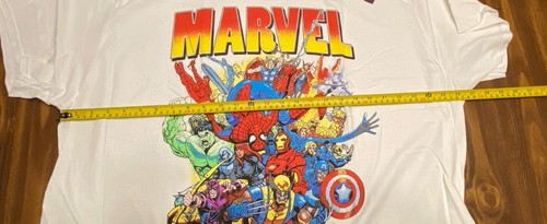 Marvel Men T-shirt Size 2X White Superhero Graphic Character Heroes Short Sleeve - Picture 8 of 9