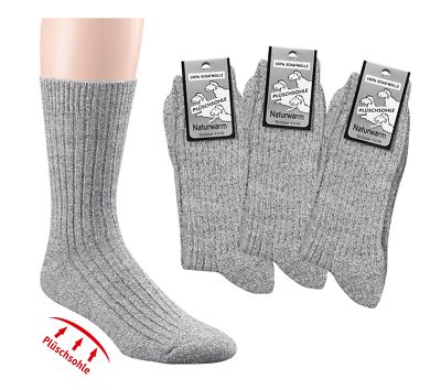 6 Paar Herren Norweger Socken   100% Schafwolle Wolle ohne Gummidruck